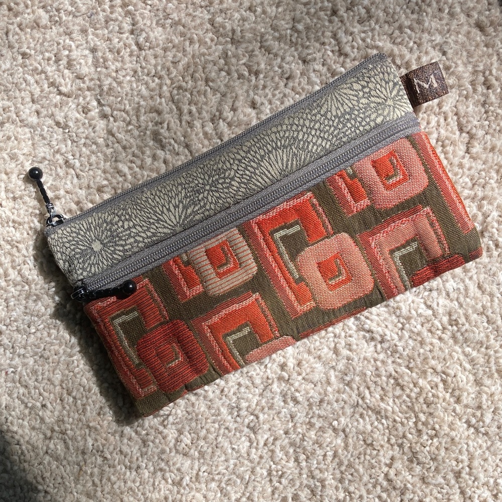 Maruca Small Geometric Patterned zipper bag